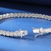 18k White Gold Plated Infinity Tennis Bracelet with Simulated Diamond for Women White Gold - 4 of 4