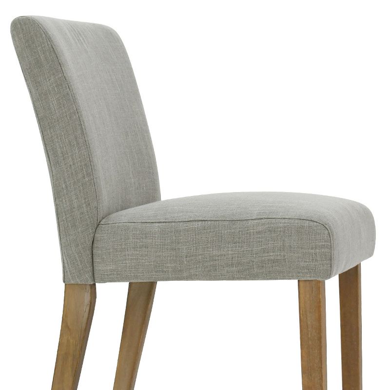North Linen Dining Chairs Set Of 2,Upholstered Parsons Chairs With Rubberwood Legs-The Pop Maison, 5 of 9
