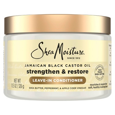 SheaMoisture Jamaican Black Castor Hair Oil Reparative Leave-In Conditioner - 11.5 fl oz: Curly Dry Hair, Paraben-Free, Peppermint Scent