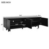TV Stand With Arch Cabinets For TVs Up To 78'', Entertainment Center With Solid Wood Legs, Media Console With Adjustable Shelves For Living Room - 3 of 4
