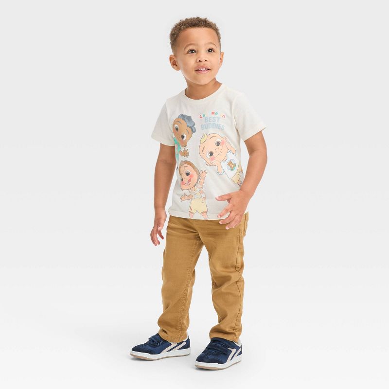 Toddler Boys&#39; Cocomelon Printed T-Shirt - Off-White, 3 of 8