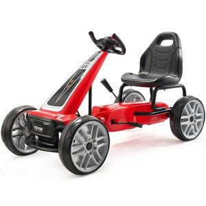 VEVOR Kids Pedal Go Kart, 4 Wheel Off-Road Pedal Go Cart Ride On Toy for Kids, Steering Wheel, Adjustable Seat, Hand Brake, EVA Wheels - 1 of 4