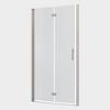 NicBex Shower Door  37.4" Wx72" H Pivot Tub Shower Doors with 1/4" (6mm) Tempered Glass Door and 304 Stainless Steel Open Outside, Chrome - 2 of 4