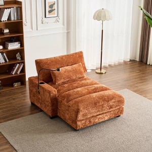 Dolonm Single Recliner Sofa: 300lb Capacity, Chenille Fabric, Ergonomic Design for Living Room/Study - 1 of 4