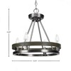 Toltec Lighting Belmont 4 - Light Chandelier in  Graphite/Distressed Wood - 3 of 3