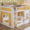 Whisen Twin Over Twin Bunk Bed with Storage Shelves,Window,and Two Doors - 2 of 4