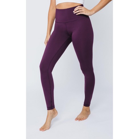 90 Degree By Reflex - Women's Polarflex Fleece Lined High Waist Legging -  Potent Purple - Medium