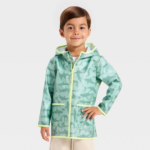 Детские куртки Cat & Jack Toddler Boys' Shark Translucent Rain Jacket - Cat & Jack™ Green 4T