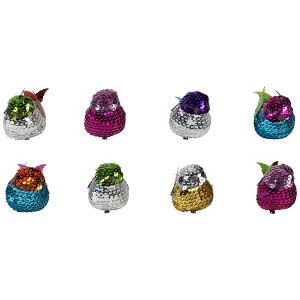 Northlight Sequined Birds Clip-On Christmas Ornaments - 2.75" - Multicolor - Set of 8 - 1 of 4