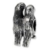 Black Bow Jewelry Sterling Silver Lovebirds Bead Charm - 2 of 4