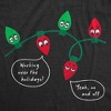 Mens Working Over The Holidays T Shirt Funny Xmas Tree Lights Joke Tee For Guys - Crazy Dog Men's T Shirt - 2 of 4