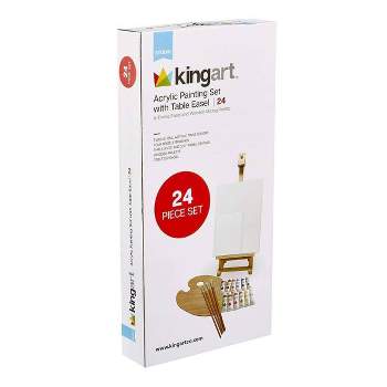 24pc Acrylic Paint Table Easel Set - Kingart