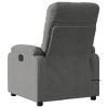 vidaXL Massage Recliner Chair Wingback Reclining Armchair Microfiber Fabric - Dark Gray Manual Push Back - 4 of 4
