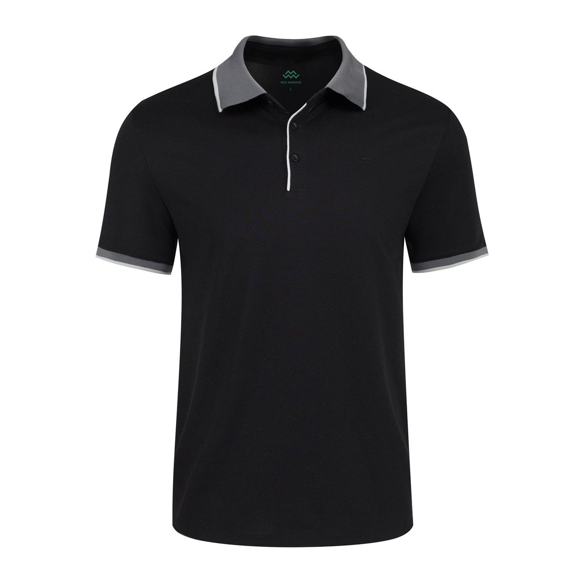 Mio Marino Men's Classic-Fit Cotton-Blend Pique Polo Shirt with Contrast Collar - thumbnail 7