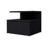 NicBex Floating Nightstand with 2-Tier Shelf and 1 Drawer Modern Bedside Table End Table for Living Room, Bedroom, Study - 3 of 4
