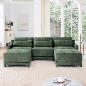 Christopher Knight Home Egbert 105" Chenille Upholstered U-Shape Sectional Sofa - 1 of 4
