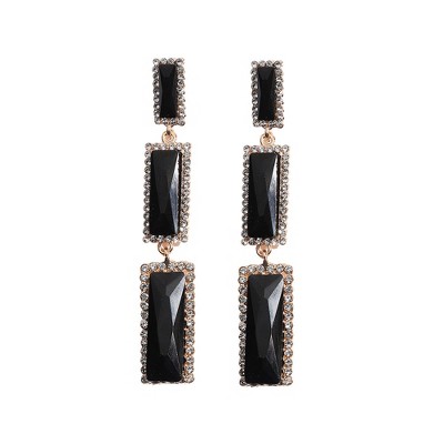 SOHI Women's Bar Stone Drop Earrings