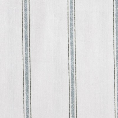 King White and Green Stripe Cotton Percale Sheet Set