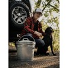 Behrens 6gal Embossed "Feed & Seed" Galvanized Steel Locking Lid Storage Can Silver: Metal Bucket with Lid, Universal Storage - 2 of 4