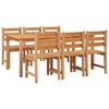 vidaXL Patio Dining Set Garden Outdoor Dining Table and Chairs Solid Teak Wood - 70.9" Table Length 6x Chair + Table 6 Items - 3 of 4