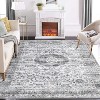 Washable Vintage Runner Rug, Soft Faux Wool Low Pile Carpet, Non-Slip Stain Resistant Hallway Kitchen Bedroom Living Room Laundry Rug - 2 of 4