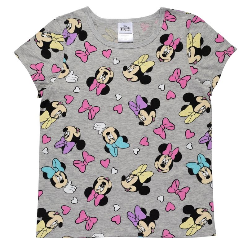 Mickey Mouse & Friends Minnie Mouse Girls 3 Pack Graphic T-Shirts Little Kid to Big Kid, 2 of 8