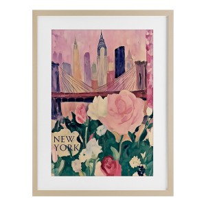 Stupell Industries New York Spring Cityscape Framed Print Under Glass Art - 1 of 4