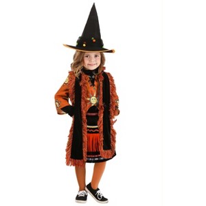 HalloweenCostumes.com Disney Hocus Pocus Dani Dennison Costume for Toddlers | Witch Outfit with Dress, Bodice, Scarf, & Hat - 1 of 4