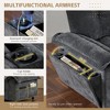 YOOCOZZ Upholstered Sectional Sofa with Armrest Storage, Cup Holder, Charging Ports and Movable Storage Ottoman - 3 of 4