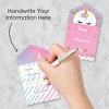 Big Dot of Happiness Rainbow Unicorn - Magical Unicorn Cards for Kids - Happy Valentine's Day Pull Tabs - Set of 12 - 3 of 4