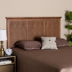 Baxton Studio Alarice Classic and Traditional Ash Walnut Finished Wood Queen Size Headboard - 1 of 4