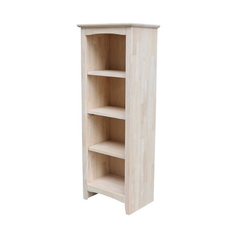 Shaker Bookcase Unfinished Brown, International Concepts Bookcase