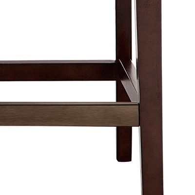 Tan Tufted Parsons Counter Stool with Espresso Birch Legs