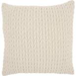 Nourison Life Styles Quilted Chevron Ivory Throw Pillow - 18" x 18"