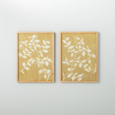 18" x 24" Honeysuckle Print Framed Wall Art Set of 2 - Hearth & Hand™ with Magnolia