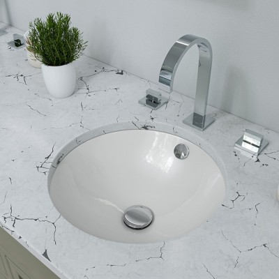ALFI ABC601 White 17Inch Round Undermount Ceramic Sink