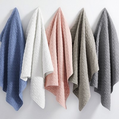 Rowan Blue Quilted Reversible Polyester Throw Blanket
