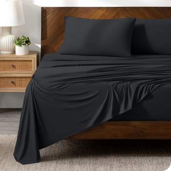 Queen Size Fitted Sheet Only, Leafbay 4 Way Stretch Microfiber