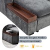 L-Shaped Sectional Sofa Chenille Upholstered Sofa Couch with Wooden Storage Compartment, Black/Brown/Gray/Green-ModernLuxe - 3 of 4