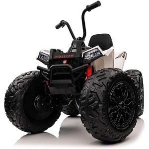 24V Kids ATV With 2 Seater, 4x200W Powerful Engine, Dual 7AH Batteries, Accelerator Handle, EVA Tires,  LED Lights & Music - 1 of 4