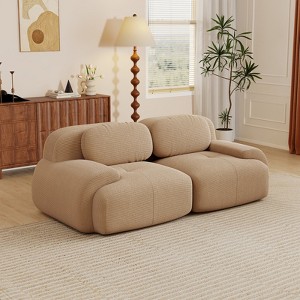 Aukfa Modular Corduroy Sectional Sofa with Ergonomic Support - Pet Friendly, Easy Assembly, Non-Slip Base Design - 1 of 4
