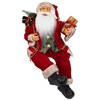 Northlight 24" Sitting Santa Claus with Gift Bag and Presents Christmas Figure - 2 of 4