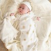 Makemake Organics GOTS Certified Organic Cotton Wrap-Front Knotted Gown for Babies - Summer Sun, 0-3 Months - 3 of 4