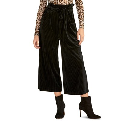 Rachel Roy Womens Velvet Casual Cropped Pants