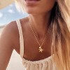 Dainty Gold Seashell Pendent Necklace Ocean Necklace for Women 18K Gold Plated Necklace Boho Handmade Summer Beach Necklace Jewelry - 2 of 4