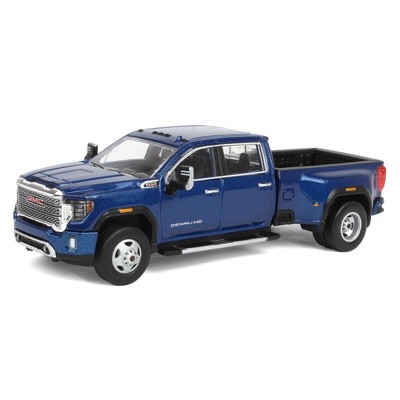 1/64 2022 GMC Sierra 3500 Denali Dually, Pacific Blue, Karson Diecast 51546-A