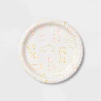 6.75" 10ct Easter Bunny Snack Plates - Spritz™