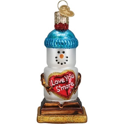 Old World Christmas Glass Blown Ornament for Christmas Tree, Love You S'Mores