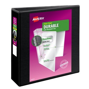 Avery Durable View 3 Ring Binder, 3 Inch EZD Rings, 1 Black Binder (09700) - 1 of 4