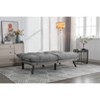 Okak Modern Sofa Bed Futon Couch, Convertible Small Sleeper Sofa Bed Loveseat Recliner for Small Apartments, living Room, Light Gray - 4 of 4